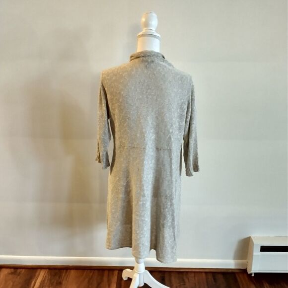 Eileen Fisher Linen Blend Cardigan duster Sweater Oatmeal medium - Picture 2 of 2